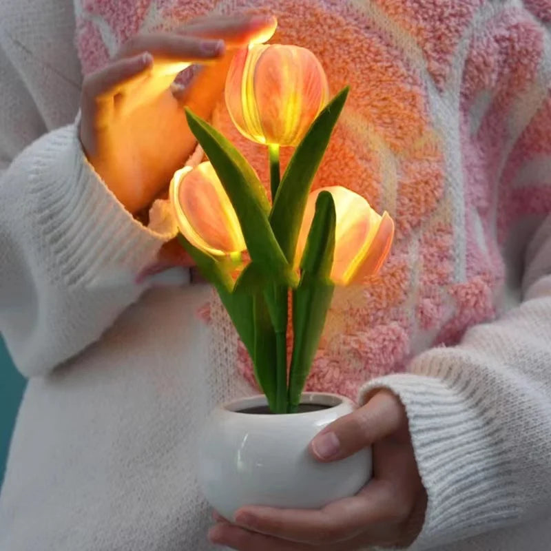 LED Tulip Lamp – Flower Atmosphere Night Light