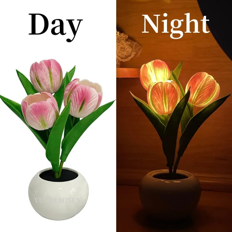 LED Tulip Lamp – Flower Atmosphere Night Light