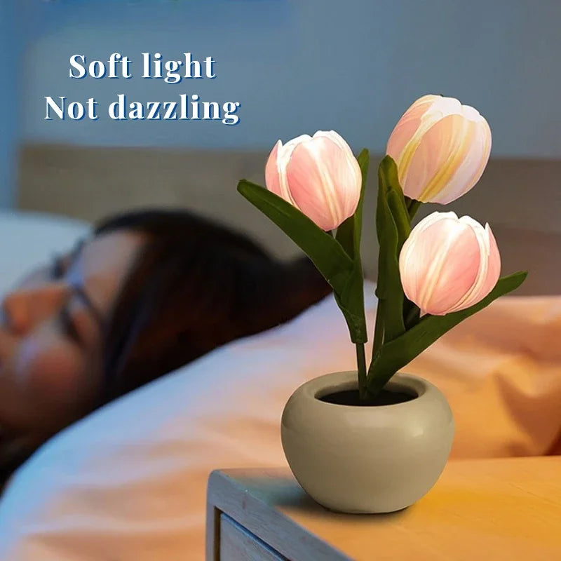 LED Tulip Lamp – Flower Atmosphere Night Light